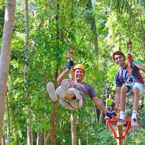 Krabi : Full Day Zip Lining Zone A+B + Abseiling + Climbing