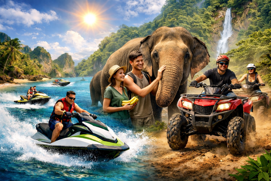 Phuket :Jet Ski 9 Islands & Elephant Care & ATV Ride